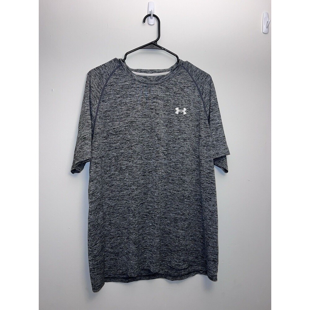 Under Armour Shirt Mens XL Gray Short Sleeve HeatGear Threadborne Fitted
